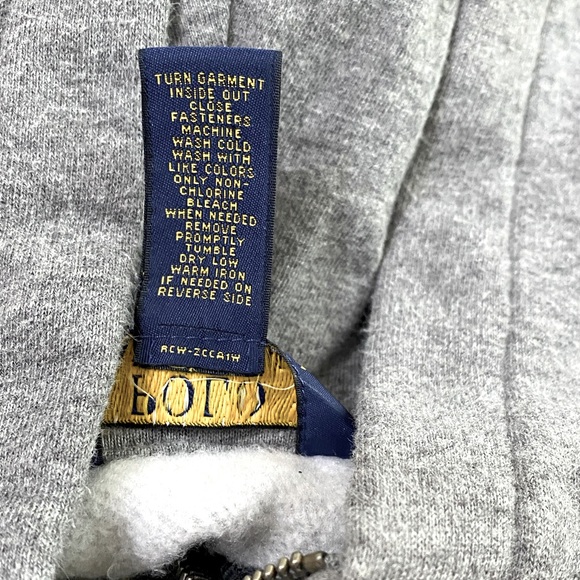 POLO Ralph Lauren Dark Gray Heather Zip Front Hoodie SZ M (10-12) - Picture 4 of 6